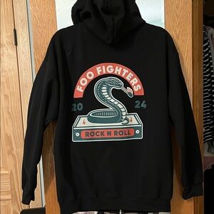 Black Graphic Hoodie - Foo Fighters